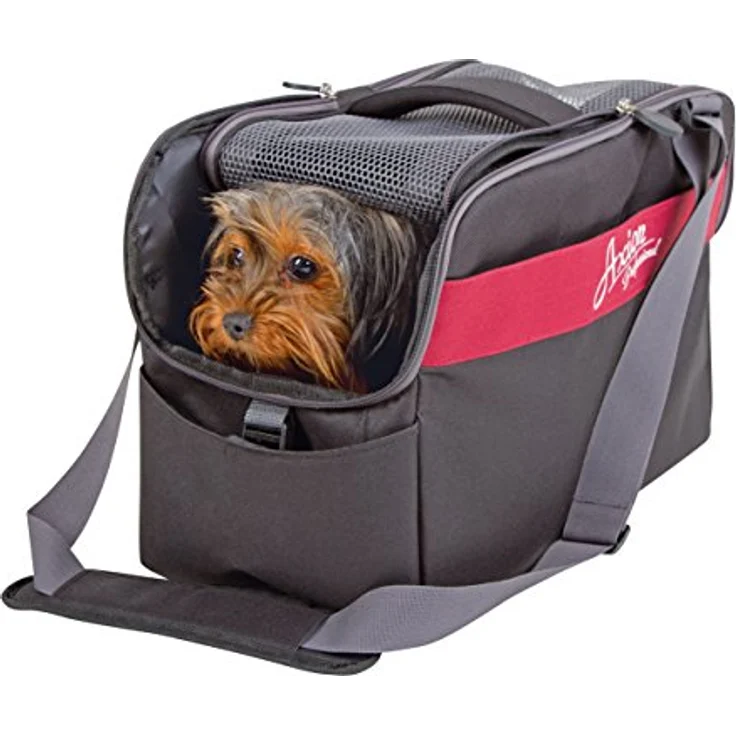 Kerbl 80593 Tragetasche Axion, 44 x 20 x 27 cm, schwarz/rot – Bild 3