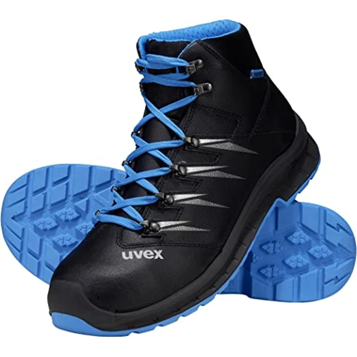 Uvex 2 Trend Sicherheitsstiefel S3, sportlicher Schnürschuh aus wasserabweisendem Glattleder, Größe 44 mit Stahlkappe und rutschhemmender Sohle – Bild 7