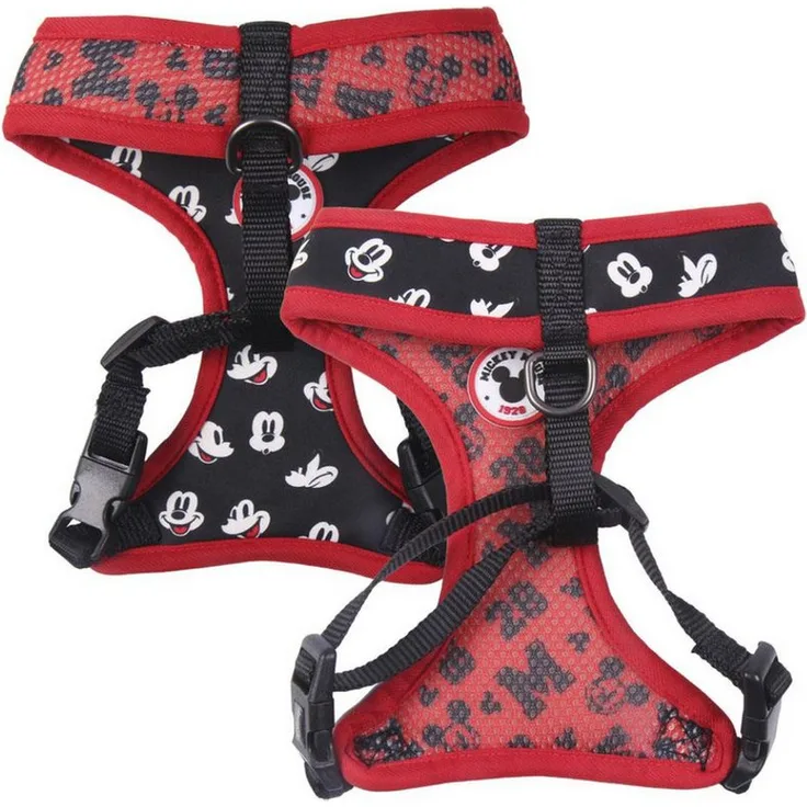 Cerda Mickey Hundegeschirr, XXS/XS, 100% Polyester, leicht und robust für kleine Hunde, Disney Design