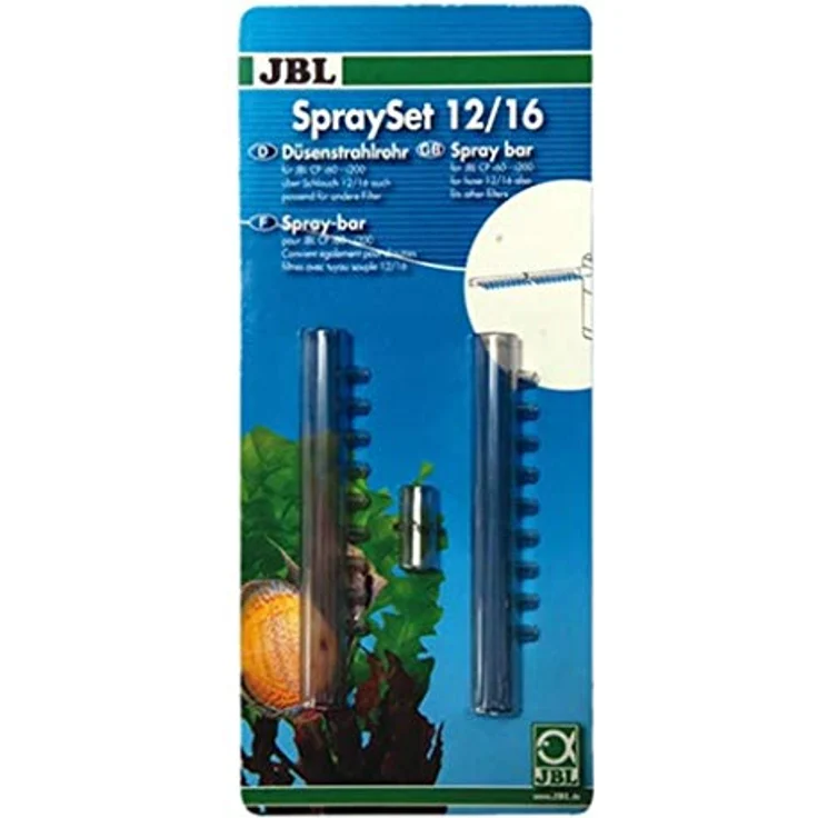 JBL Wasserauslauf-Set mit 2-teiligem Düsenstrahlrohr für Innenfilter von Aquarien, SpraySet 12/16 (CPI)