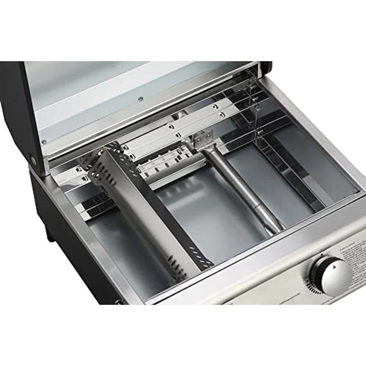 Gasgrill "JESOLO" von El Fuego® mit 2 Hochleistungs-Brennern (2x 3,0 kW), mit Sichtfenster, Grillrost & Brenner aus Edelstahl gefertigt, Tischgasgrill, Campinggrill, BBQ, AY 4411 – Bild 4