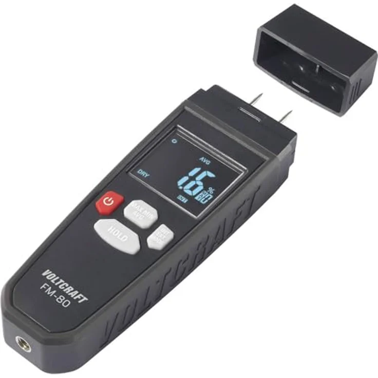 VOLTCRAFT Feuchtigkeitsmesser Feuchte-Messgerät, für Harthölzer mit Materialfeuchteindikator MF-80 – Bild 1