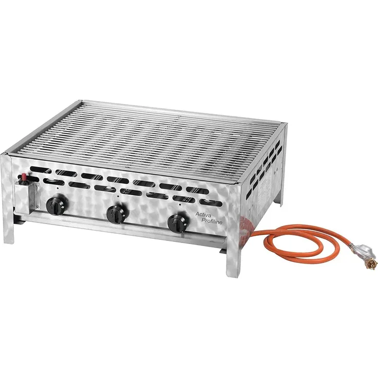 Activa Gasgrill Grill 3-flammig Gastrobräter, 12kW, Grillrost