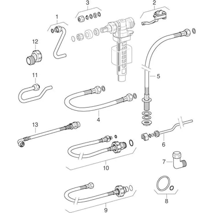 Geberit Duofix Basic WC-Element 112 cm mit 12 cm Unterputz-Spülkasten, höhenverstellbar für wandhängendes WC, Delta-Betätigung, stabile & leise Installation – Bild 8