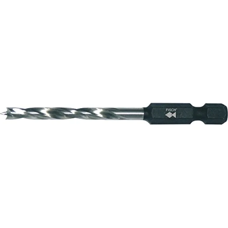 FISCH Holzspiralbohrer 5 mm, 1/4 Zoll Bit Aufnahme für alle Holzarten, Modell 013BE0500
