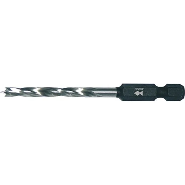 FISCH Holzspiralbohrer 5 mm, 1/4 Zoll Bit Aufnahme für alle Holzarten, Modell 013BE0500