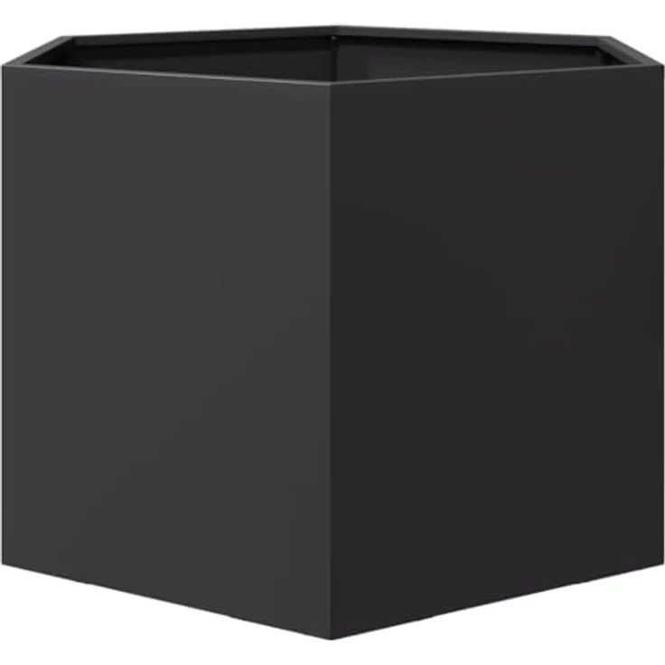 vidaXL Pflanzkübel Schwarz Sechseckig 69x60x45 Stahl - Witterungsbeständig und geräumig – Bild 4