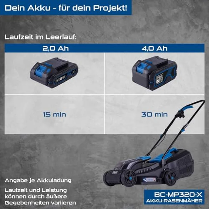Scheppach IXES 20V Akku-Rasenmäher BC-MP320-X, 32 cm Schnittbreite, bürstenloser Motor, ohne Akku – Bild 4