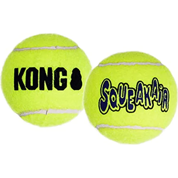 KONG – Squeakair Ball – Premium-Hundespielzeug, Quietschende Tennisbälle, Zahnschonend – Für Große Hunde