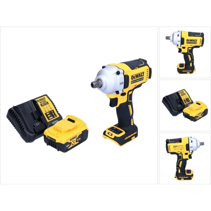 Dewalt DCF 892 P1 Akku Schlagschrauber 18 V, 812 Nm, 1/2' Brushless, inkl. 5,0 Ah Akku und Ladegerät