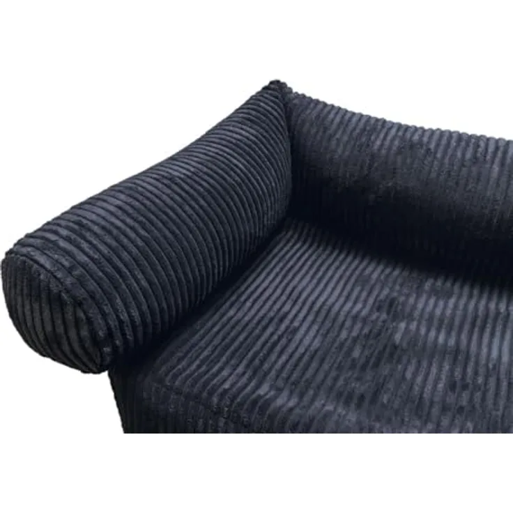 Designed By Lotte Tierbett Couchkissen Ribbed - Hundekissen - Anthrazit - mit Schaumfüllung und waschbarem Polyesterbezug - Preisvergleich