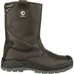 Albatros Rigger Boot Arbeitsschuh, Warmes Webpelzfutter, Stahlkappe, Braun