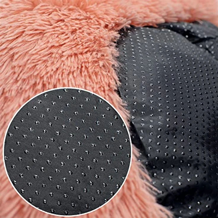lionto Hundebett rund Hundekissen Hundesofa Katzenbett Donut, (S) 40 cm Ø rosa – Bild 4
