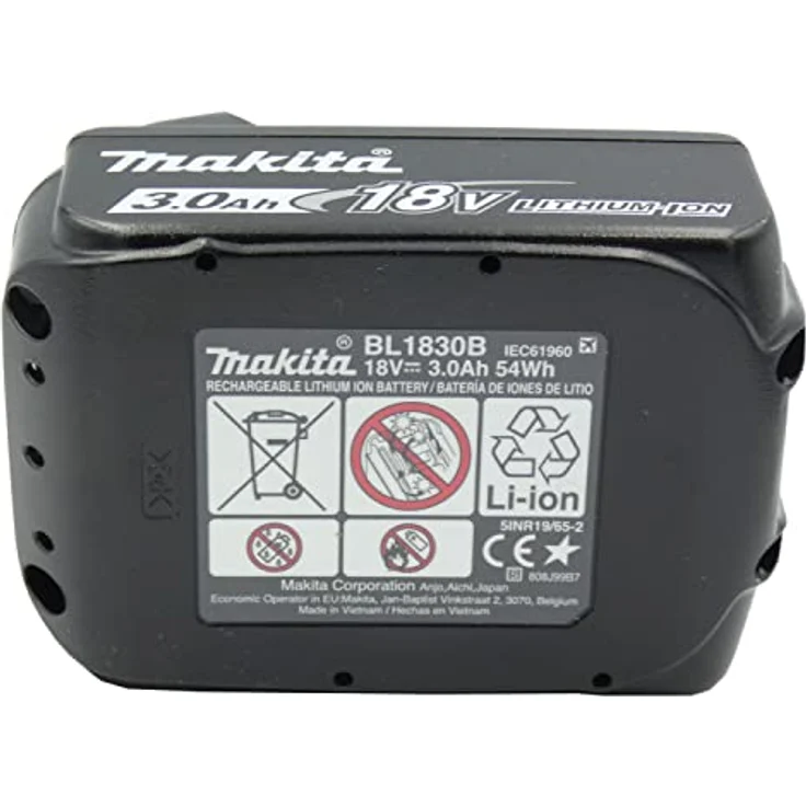 Makita Akku BL1830, 3000mAh Li-Ion Werkzeugakku mit LED, 18V, Schwarz – Bild 5