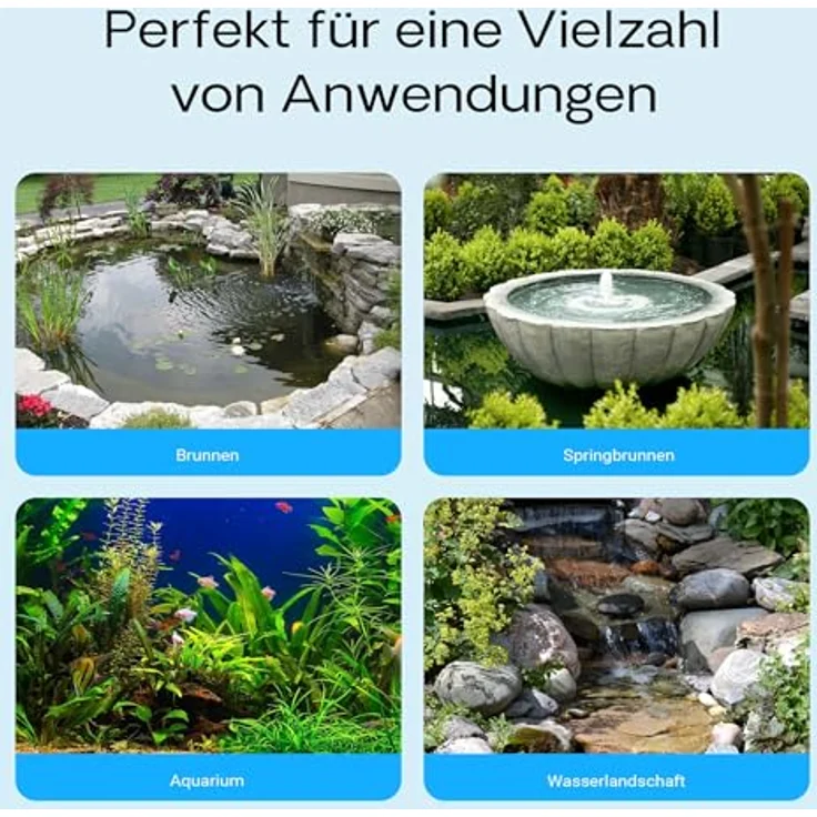 SunSun CHJ-2000-10 Teichpumpe 2000 l/h / 35 W, Filterpumpe, Bachlaufpumpe für Koiteiche, Umwälzpumpe, Gartenteichpumpe – Bild 8