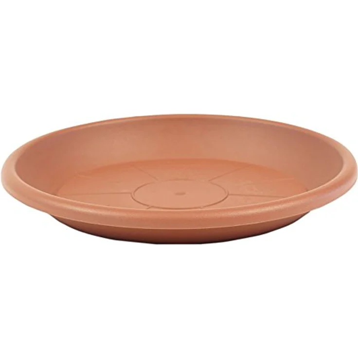 greemotion Blumentopfuntersetzer Terrakotta - Durchmesser 49 cm, Höhe 6,8 cm - Frostbeständiger Pflanzkübel Untersetzer - Runder Pflanzen Untertopf aus Kunststoff – Bild 1