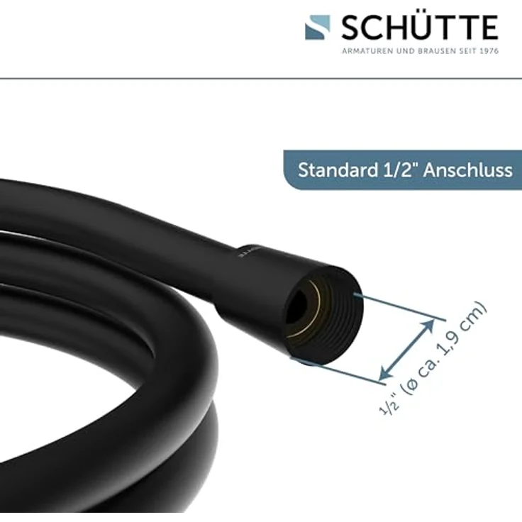 Schütte Brauseschlauch 150 cm mit Wasserspardichtung, bis 50% Wasserersparnis – Bild 2