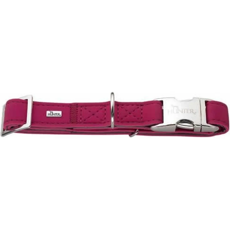 Hunter Hunde-Halsung Softie Alu-Strong himbeer M – Bild 1
