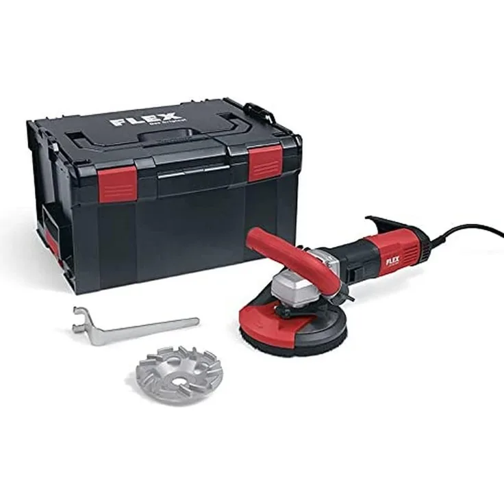 Flex Winkelschleifer LD 16-8 125 R, Kit TH-Jet, 1600 Watt, 125 mm, staubfreies Schleifen, schwarz
