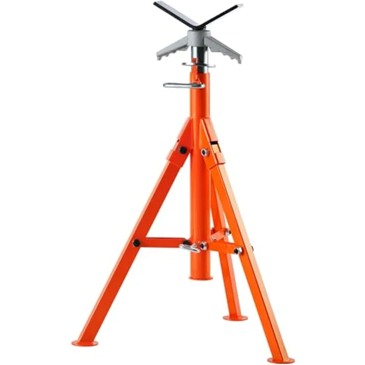 VEVOR Rollenständer 1134kg Tragfähigkeit Rollenbock #45 Stahl Rollbock Klappbar Höhenverstellbar von 690 bis 1320 Arbeitsbock für Tischsäge Hobelmaschine – Stabiler Montagebock in Stahlkonstruktion