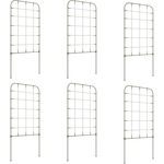 Outsunny 6er-Set Rankhilfe, Pflanzenhalter, Rankgitter, Gartenpflanze Stützstangen, Gartenspaliere für Kletterpflanzen, Balkon, Stahl, Grün, 40 x 90 cm