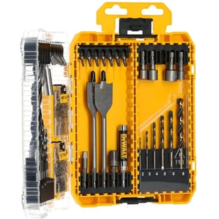 DeWalt DT70784-QZ 100-teiliges Bohrzubehör-Set im mittleren Koffer, schwarze und goldene Bohrungen, Schlüssel-Holzbohrgrößen, gemischte Schraubendreher-Sets – Bild 4