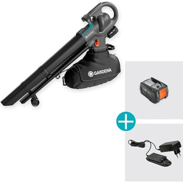 Gardena Akku-Laubsauger/-Bläser PowerJetCollect 18V P4A, kabelloses Multifunktionswerkzeug mit Saug- und Blasfunktion, inkl. Schultergurt und PowerBoost-Modus, Metall-Laufrad, 360-Grad-Rad, P4A Ready-To-Use Set – Bild 11
