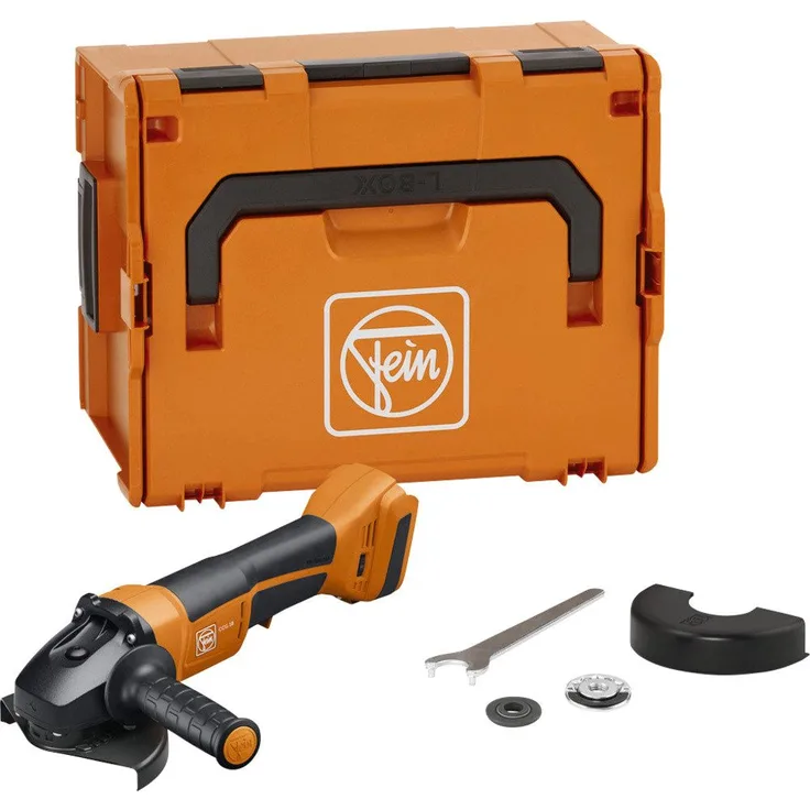 Fein Winkelschleifer CCG18-115-12PD AS 71221861000, Akku-Winkelschleifer 125 mm - 18 V, leistungsstark, robust, inkl. Zubehör - Blau