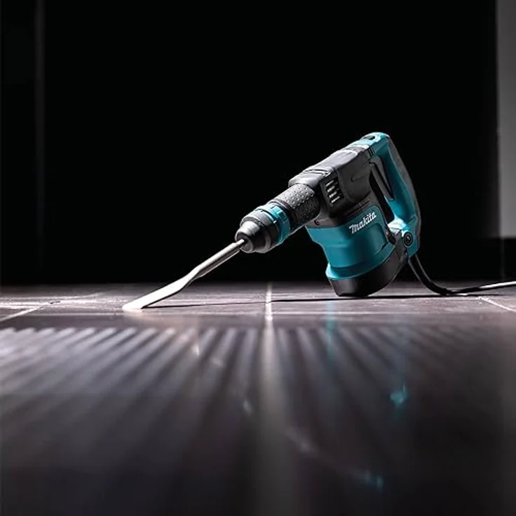Makita HK1820 Leicht-Meißelhammer für SDS-PLUS-Werkzeuge 550 W 3,1 J mit Transportkoffer, Spitzmeißel, Flachmeißel, Bohrerfett – Bild 4