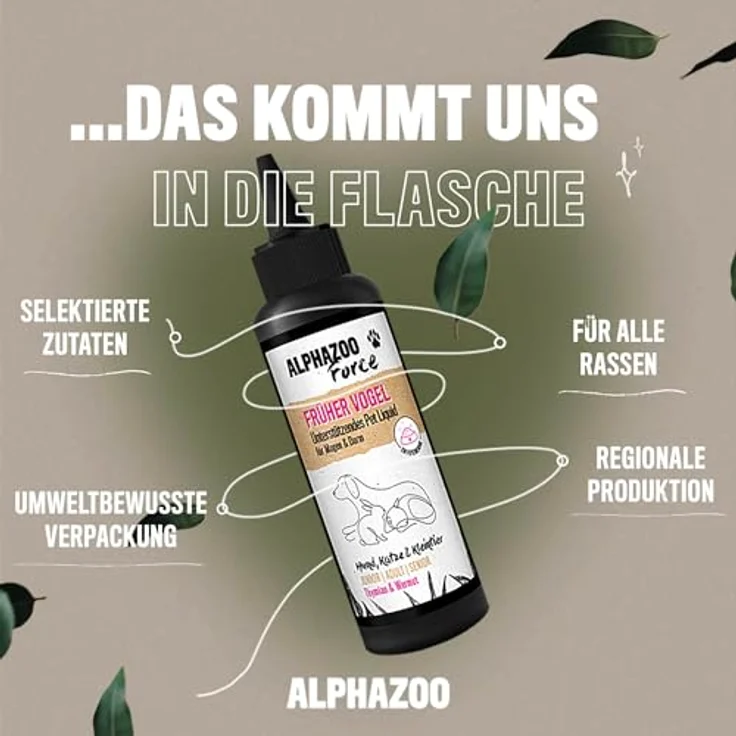 ALPHAZOO Darmonie Liquid für Hunde, 100 ml, natürliches Entwurmungsmittel zur Unterstützung der Verdauung und des Magen-Darm-Trakts – Bild 3