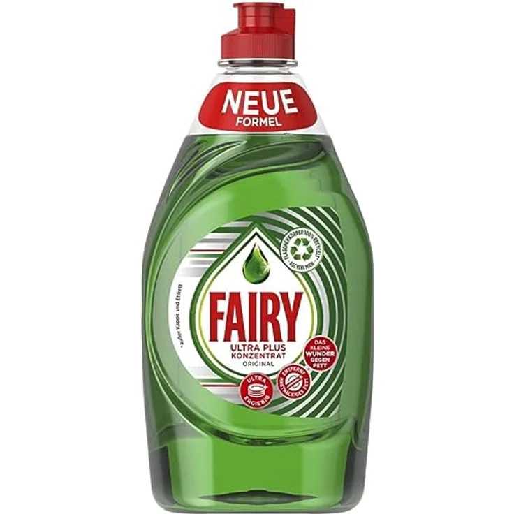 Fairy Ultra Plus Geschirrspülmittel, Konzentrat für strahlend sauberes Geschirr, 450 ml – Bild 1