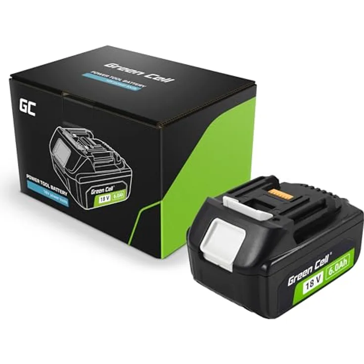 Green Cell Akku 18V 6Ah Li-Ion für Makita LXT Elektrowerkzeuge, Ersatzakku mit LED-Anzeige und optimierter Leistung