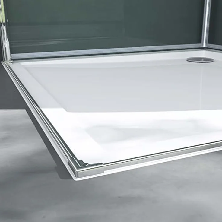 Mai & Mai Eckdusche Ravenna24, Duschkabine mit Pendeltür und Hebe-/Senk-System, H:195cm, 75x75 cm, 6mm ESG NANO-Glas in Klarglas – Bild 6