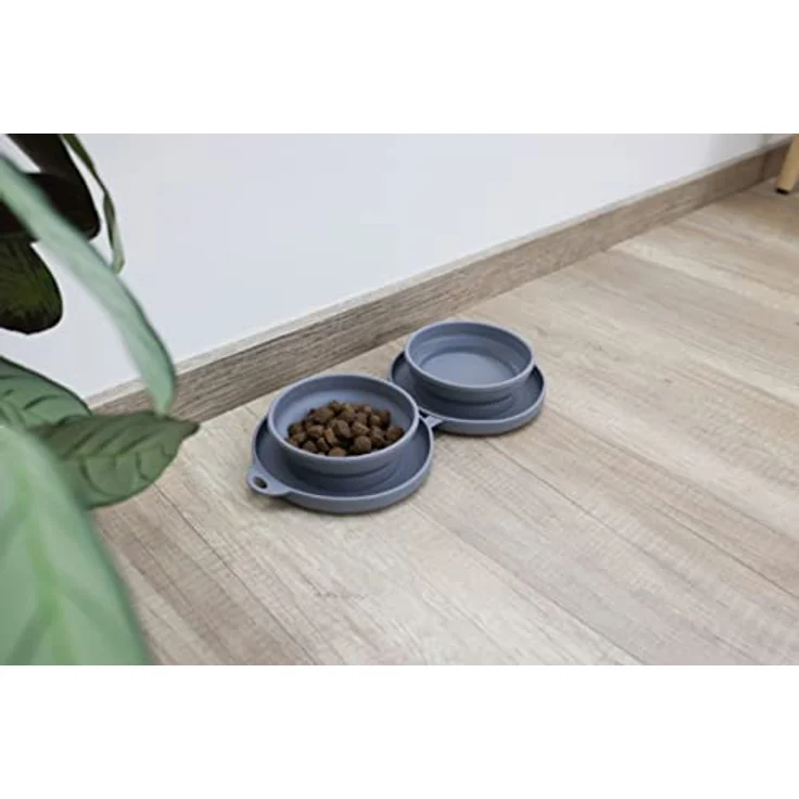 Faltbarer Reisenapf, grau, 2 x 300 ml – Bild 4