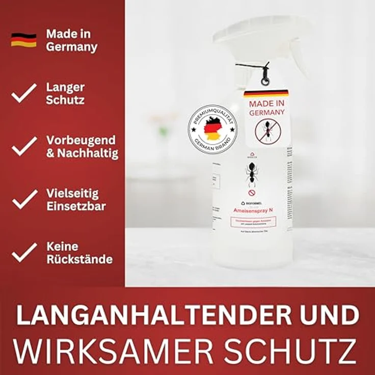 BIODELTA Ameisen-Spray, Anti-Ameisenmittel mit Langzeitwirkung, hochwirksam gegen alle Arten, fleckenfrei, 1 L – Bild 4