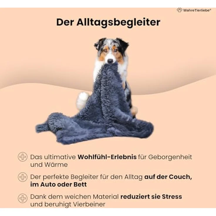 Fluffy Premium Kuscheldecke für Hunde | Waschbar (40°) und trocknergeeignet (30°), kuschelige Wohlfühlgarantie für deine Liebsten, vielseitige Hundedecken und Katzendecken, hundekuscheldecken – Bild 2
