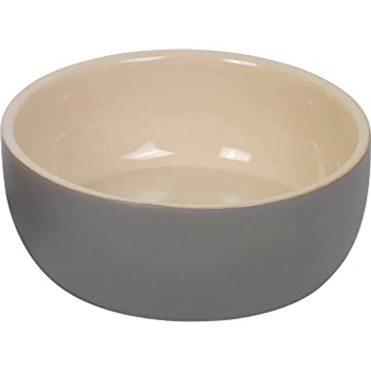 Nobby 82404 Keramik Napf Kaunis grau/Creme; Ø 18,5 x 7,0 cm, 1,00 l