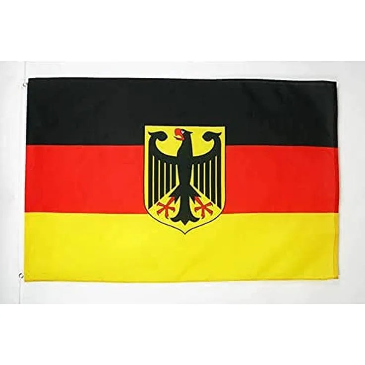 AZ FLAG Flagge Deutschland mit Adler, 90x60 cm, 100D Polyester, 2 Ösen, für Innen- und Außenbereich