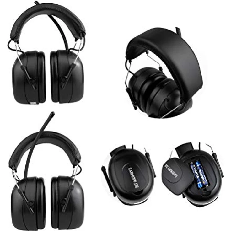 EARMUFF Gehörschutz mit FM Radio & 31dB Dämmung | Lieblings Radiosender hören | elektronischer Ohrenschutz für Erwachsene | Schallschutz für Baustellen & Gartenarbeit – Bild 4