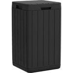 vidaXL Außen-Abfalleimer, anthrazit, 38x38x65 cm, PP