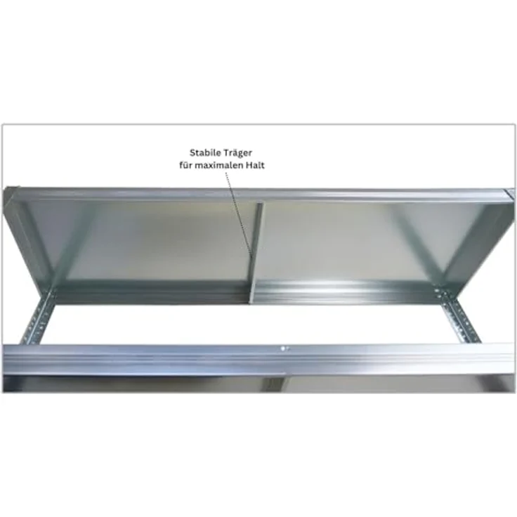 Proregal Metallregal Mega Deal Steel Eagle, Schwerlastregal mit 5 Fachböden, Traglast 130 kg, verzinkt, 180 x 120 x 60 cm – Bild 5