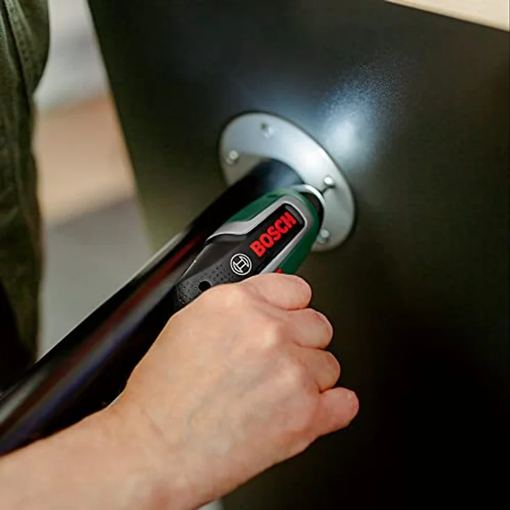 Bosch Akkuschrauber IXO (7. Generation; 3,6V; 2,0Ah; 5,5Nm; Set inkl. Winkel- und Exzenter-Aufsatz; mit Mikro-USB-Kabel; schraubt bis zu 190 Schrauben; in Aufbewahrungsbox) – Bild 5
