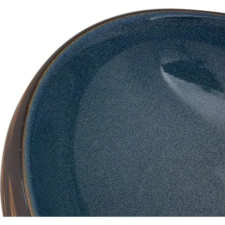 vidaXL Aufsatzwaschbecken aus Keramik, handgefertigt, Braun und Blau – Bild 5