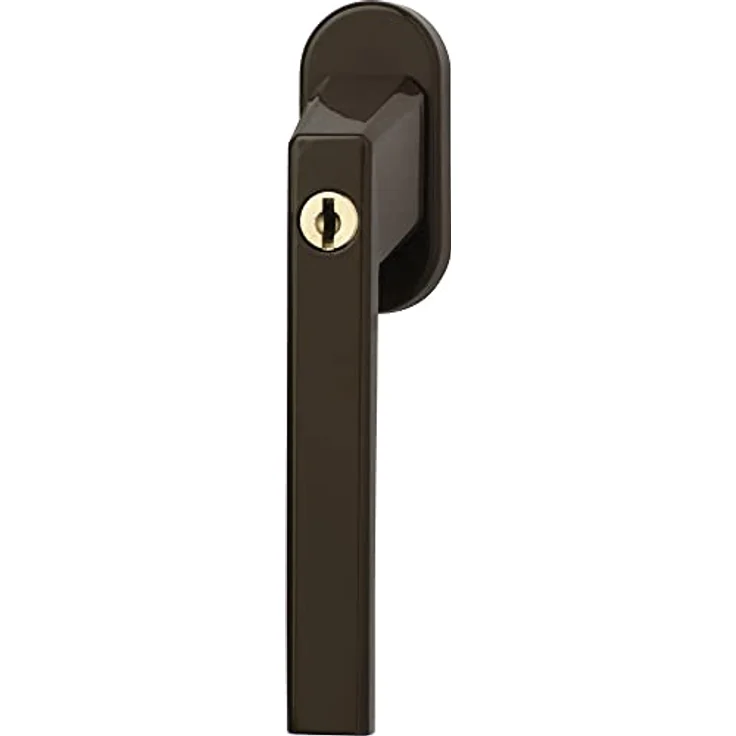 ABUS FG110 Abschließbarer Fenstergriff, Sicherheitsgriff mit Druckzylinder, gleichschließend, ABUS-Sicherheitslevel 2 - Braun - 3er Set – Bild 1