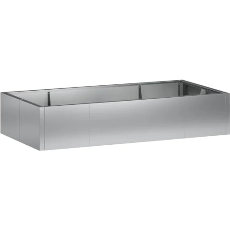 vidaXL Beetumrandung Stützmauer, 6 Stück, modulare Bauweise aus verzinktem Stahl, 200 x 100 x 40 cm, wetterbeständig, Silber – Bild 1