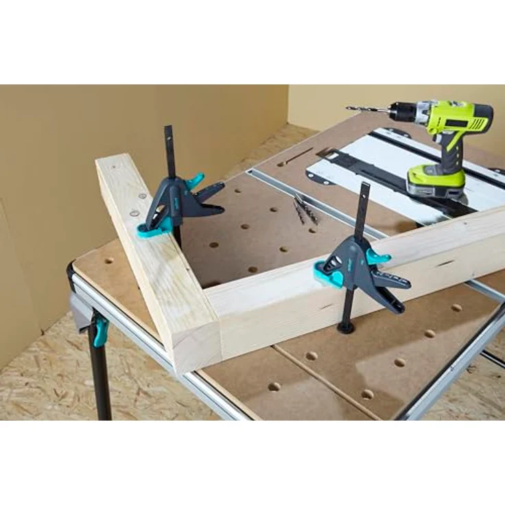 Wolfcraft Schraubstock PRO 65-150-W Werktischspanner, mit 360° drehbarer Backe und Spannweite von 65-150 mm – Bild 5