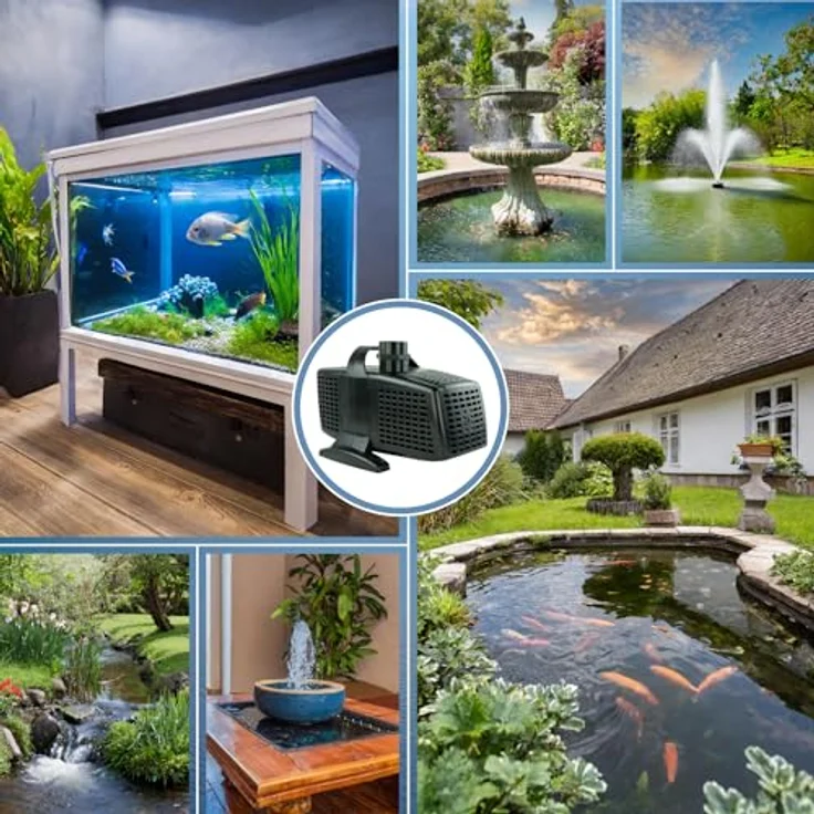 KERRY Teichpumpe 230 V – 20.000 L/H | 10m Kabel | 7,5m Förderhöhe | 420 Watt | Wasserpumpe | Bachlaufpumpe | Wasserspielpumpe | Brunnenpumpe | Tauchpumpe | Springbrunnen-Pumpe – Bild 10