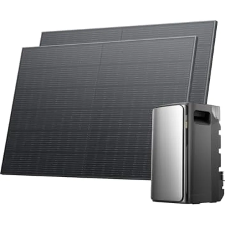 EcoFlow STREAM Ultra 1,92 kWh Balkonkraftwerk mit Batteriespeicher, 2 × 400 W Solarpanels, 2800 W Solareingang (4 MPPT)