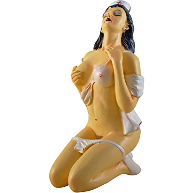 Figur Sexy Krankenschwester Akt Statue Skulptur Erotik