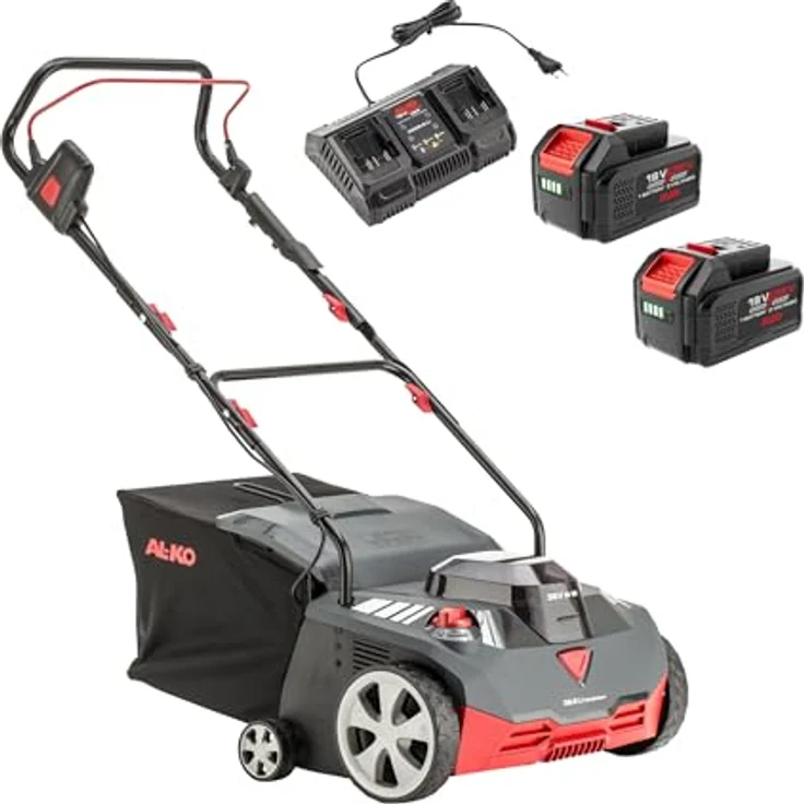 AL-KO Akku-Vertikutierer 38.6 Li Combi Care, Set mit 2 Akkus und Ladegerät, kabellos, 38 cm Arbeitsbreite, großer 55 l Fangkorb – Bild 1